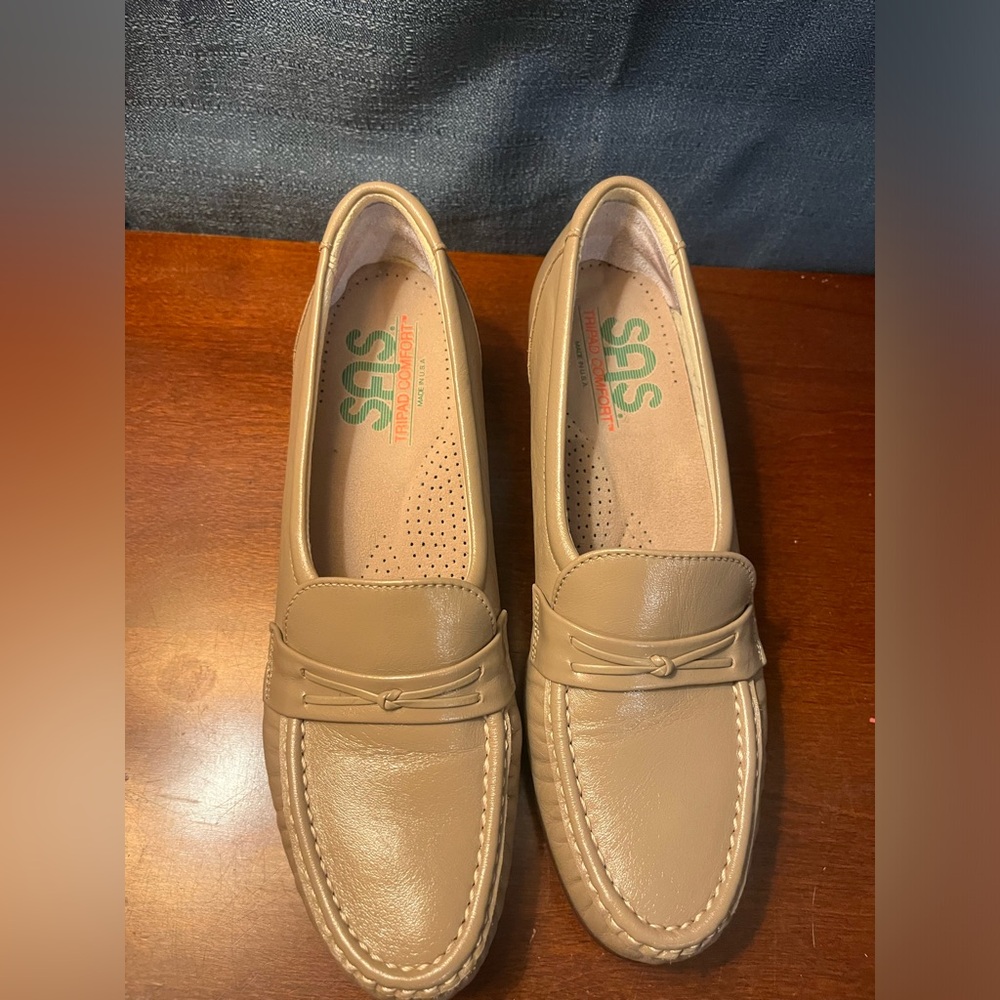 SAS Tan Leather Loafers
